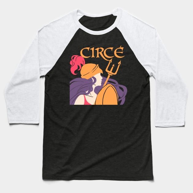 Circe Logo Orange Baseball T-Shirt by The Ostium Network Merch Store